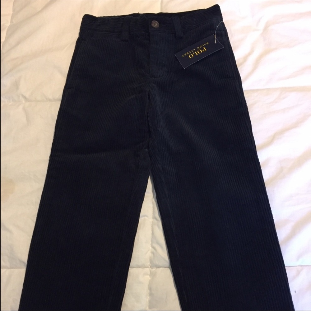 Polo Ralph Lauren Boys Authentic Dungarees Corduroy Pants Navy Blue